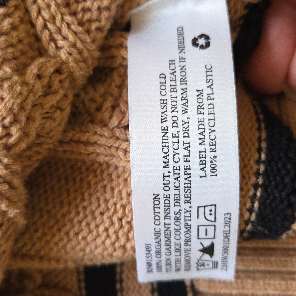 Hope & Henry 100 Percent Cotton Long Sleeve V Neck Sweater Size M - Picture 7 of 10